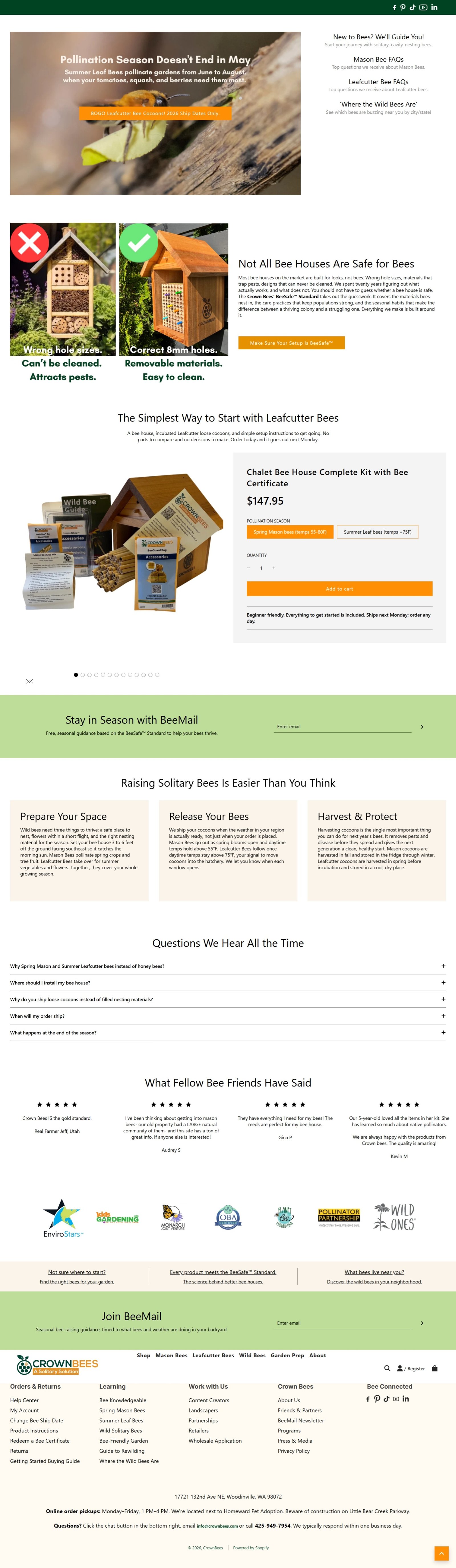 Crown Bees — Sustainable Agriculture Store
