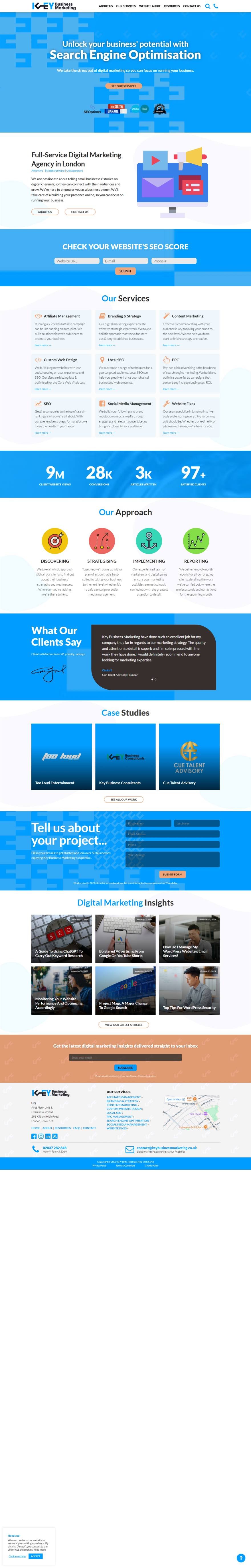 Key Business Marketing — Agency Website